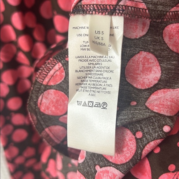 Free People Jodie Printed Tunic Small Chocolate Pink Dot Flowy Oversized - Picture 9 of 13